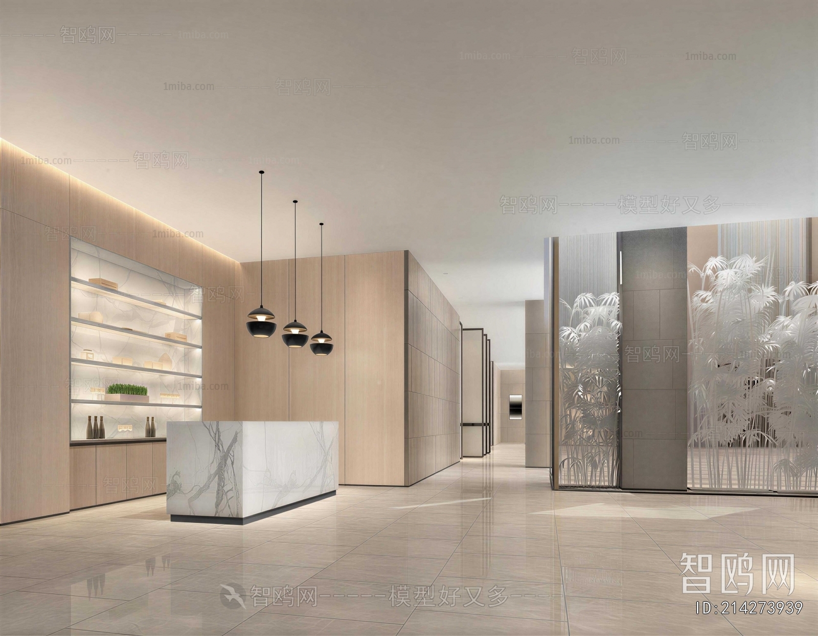 Modern Office Reception Desk