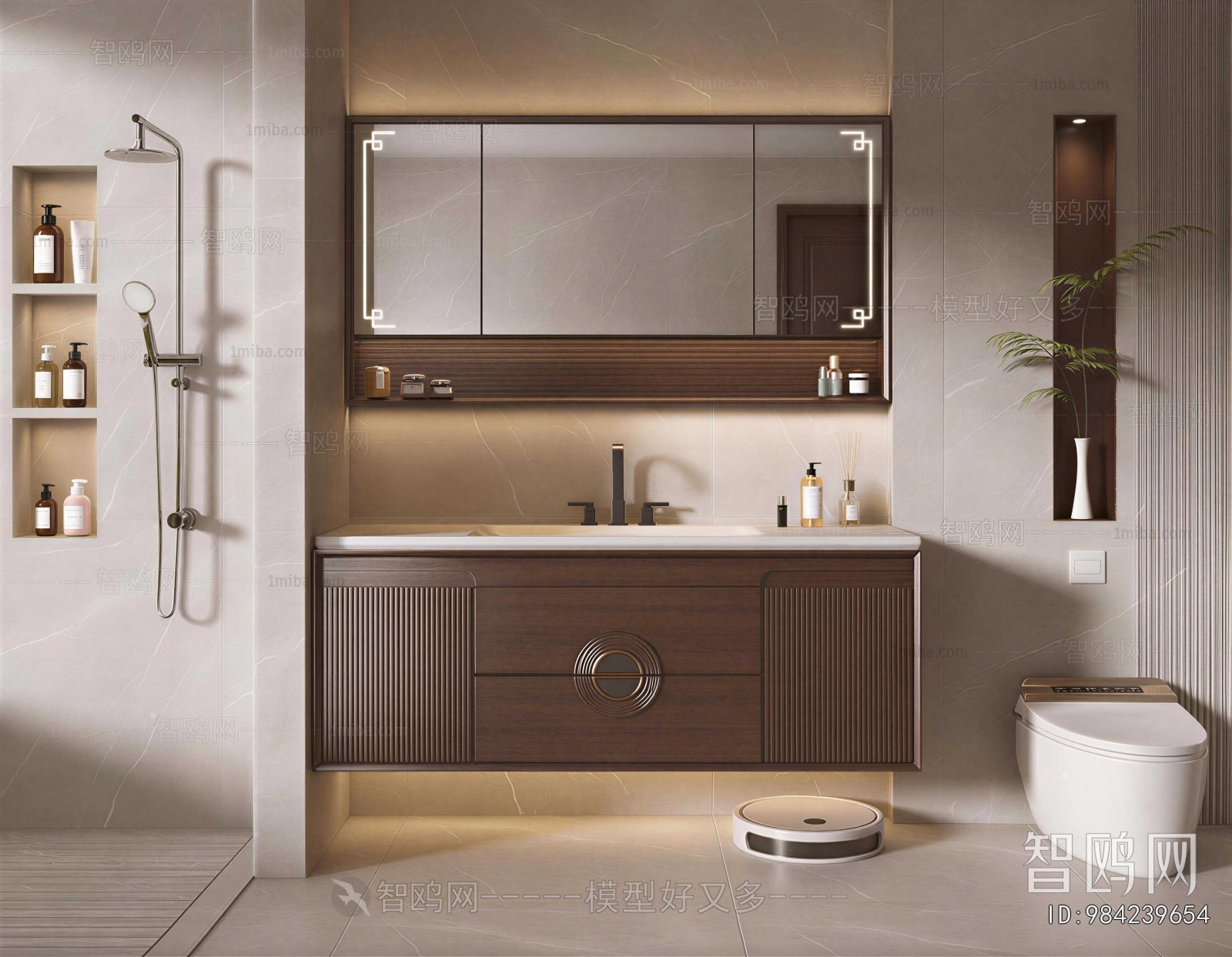 New Chinese Style Bathroom Cabinet