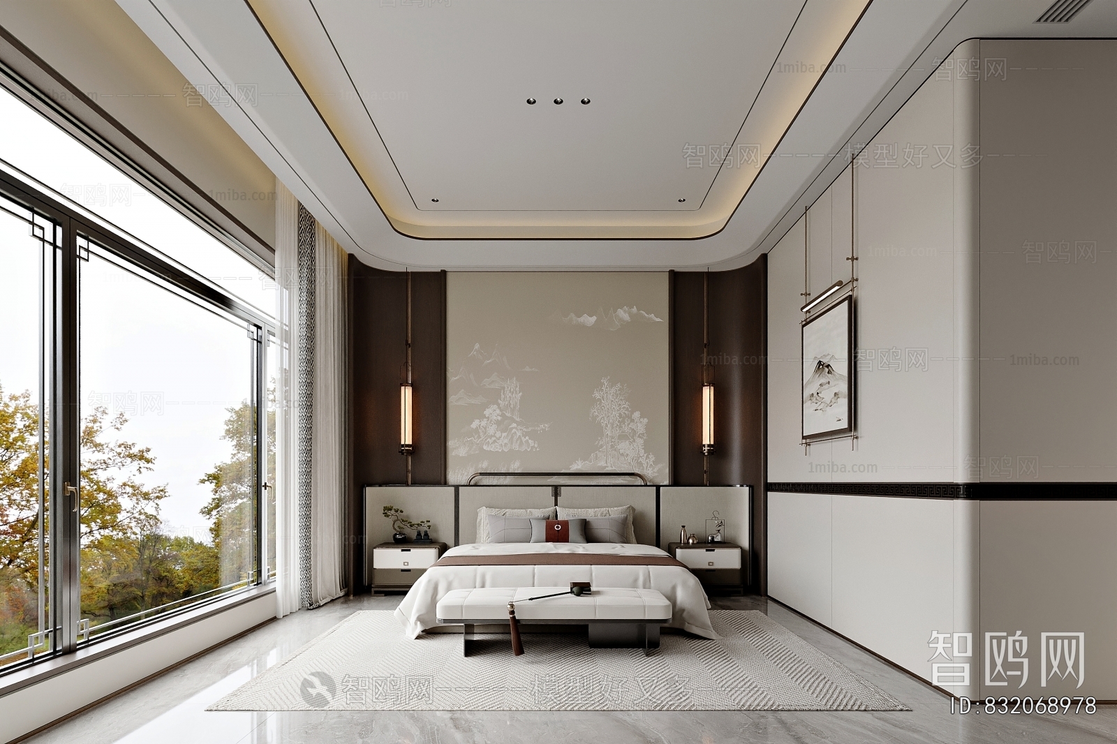 New Chinese Style Bedroom