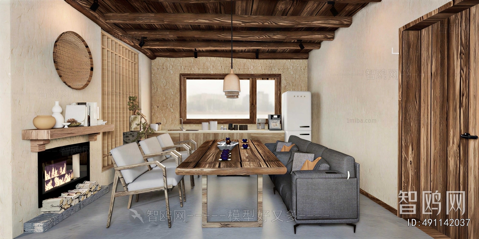 Wabi-sabi Style Dining Room