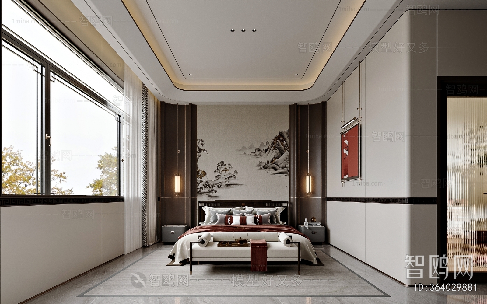 New Chinese Style Bedroom
