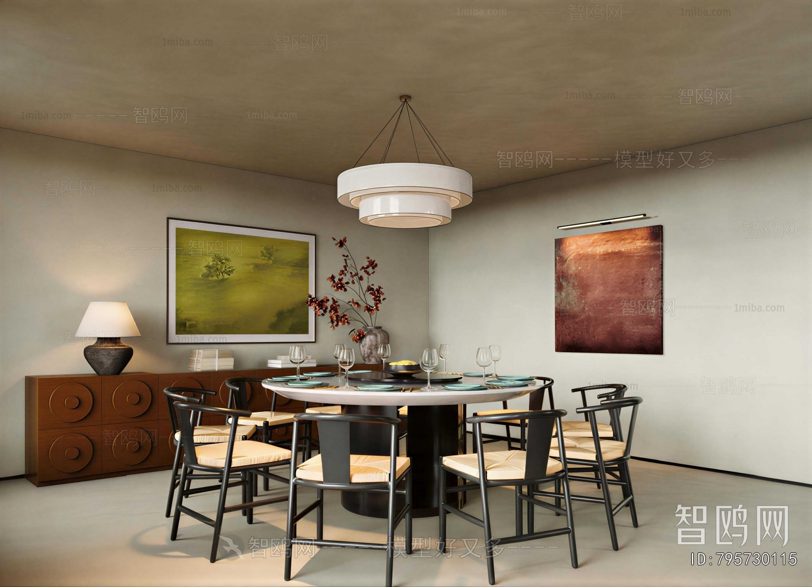 Wabi-sabi Style Dining Room
