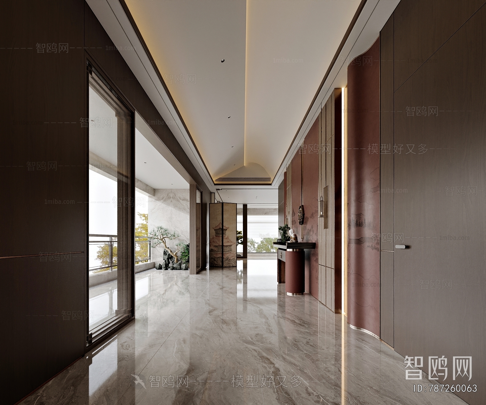 New Chinese Style Hallway