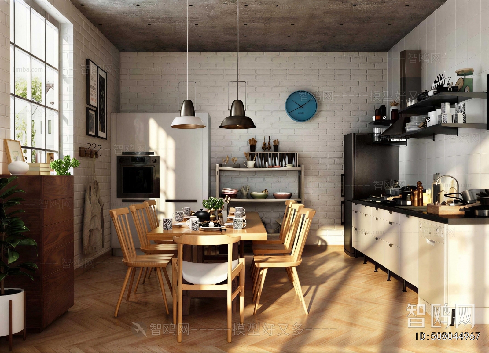 Industrial Style Dining Room