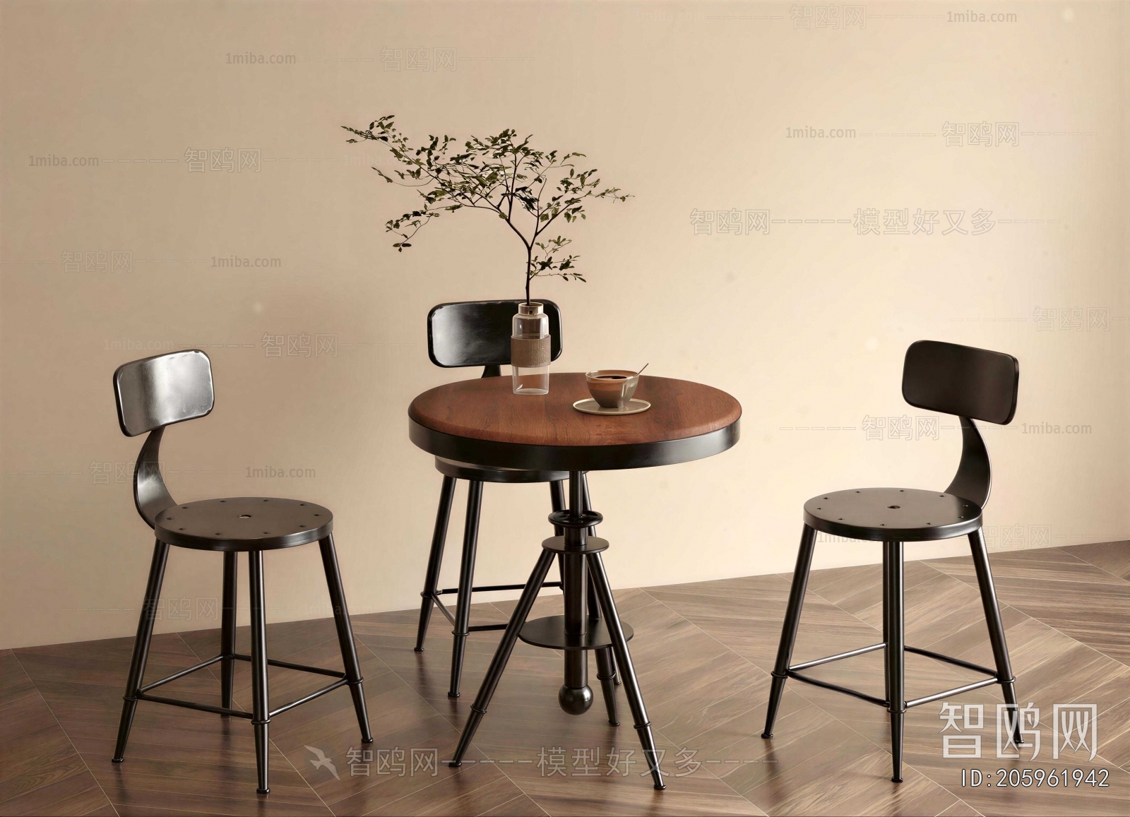 Retro Style Leisure Table And Chair