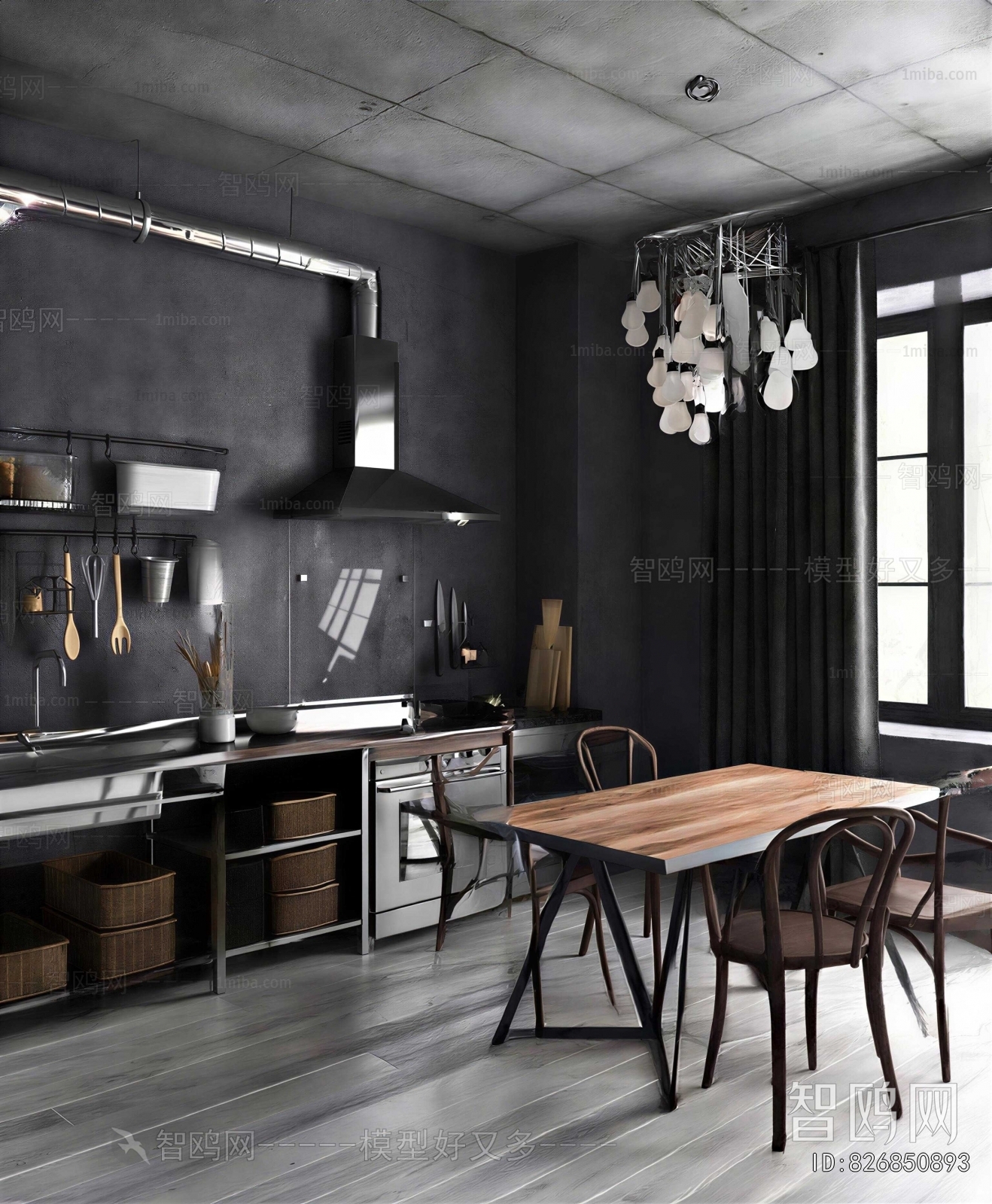 Industrial Style Dining Room