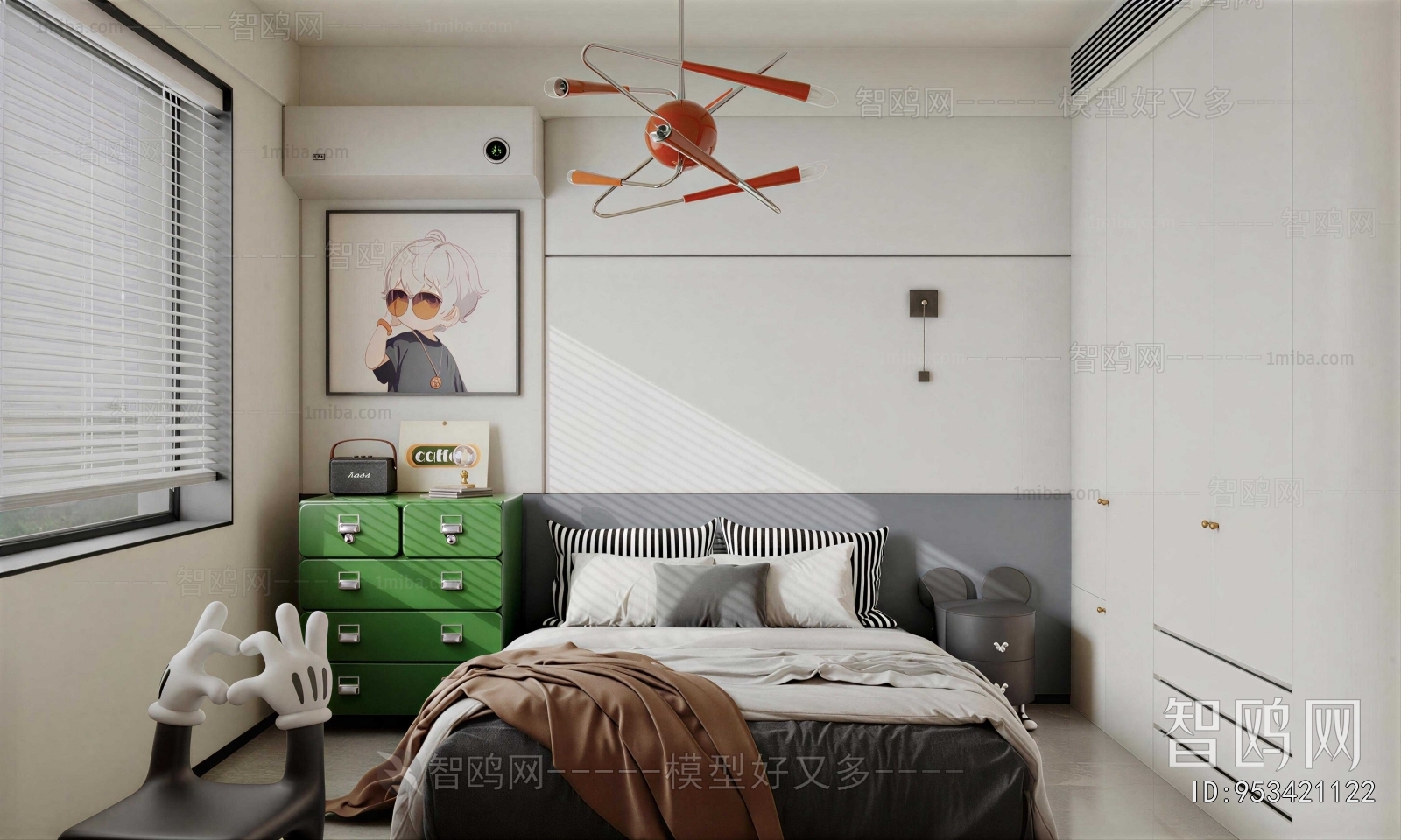 Modern Boy's Room And Son's Room