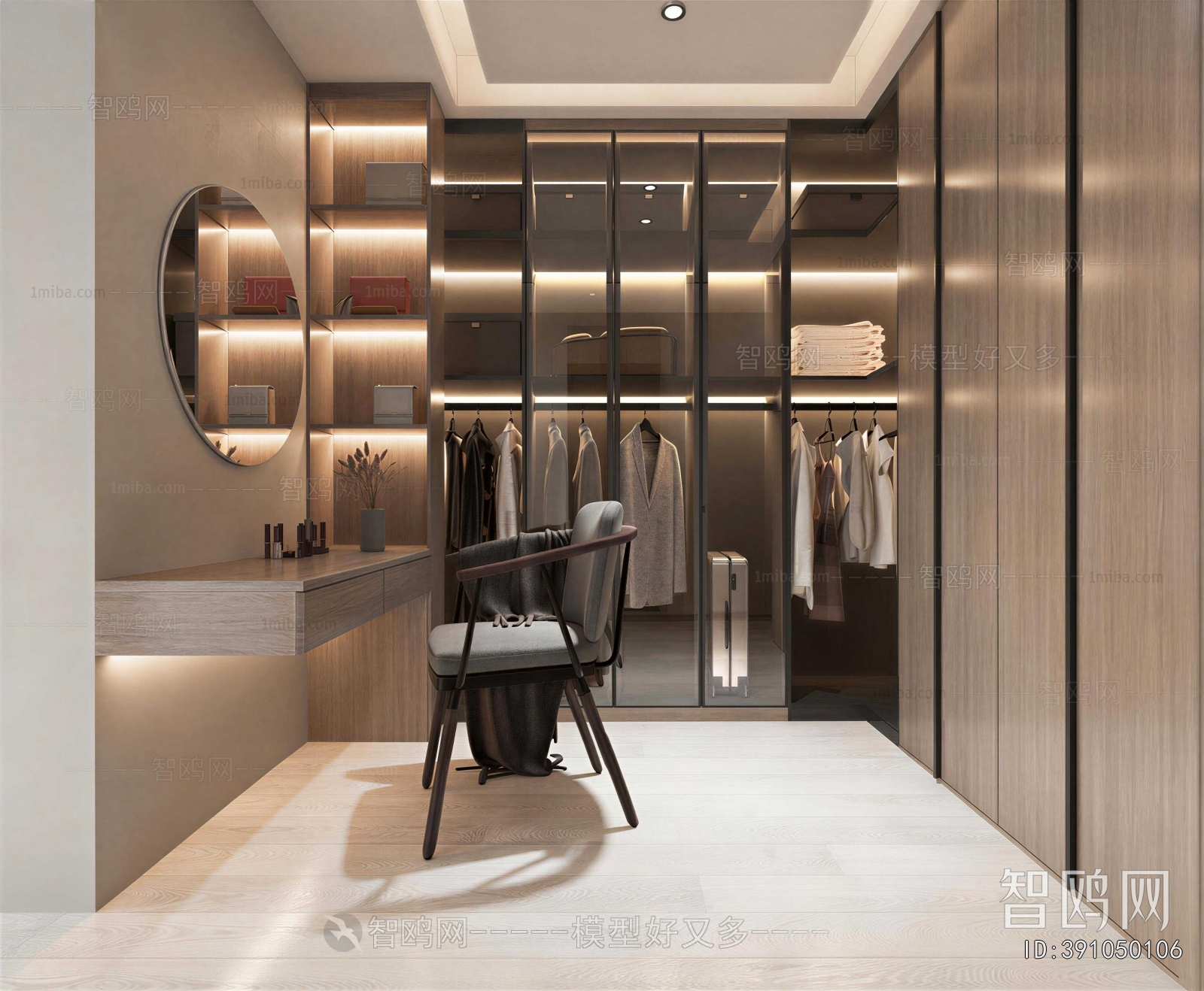 Modern Clothes Storage Area