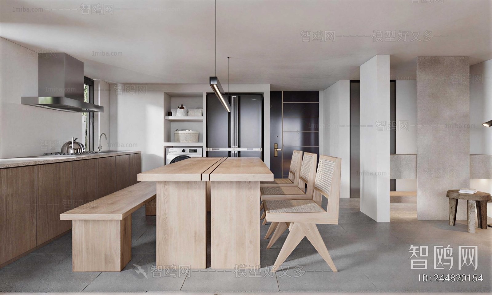 Wabi-sabi Style Dining Room