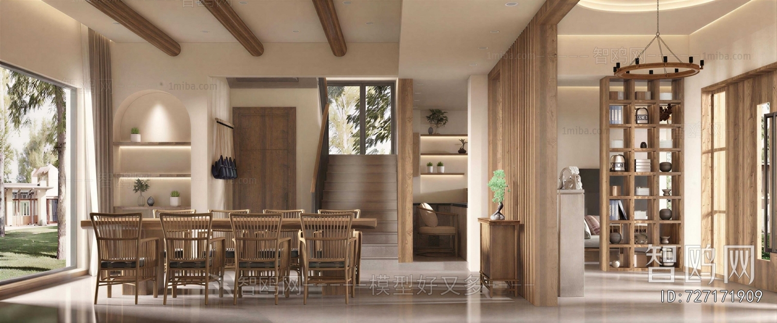 Wabi-sabi Style Dining Room