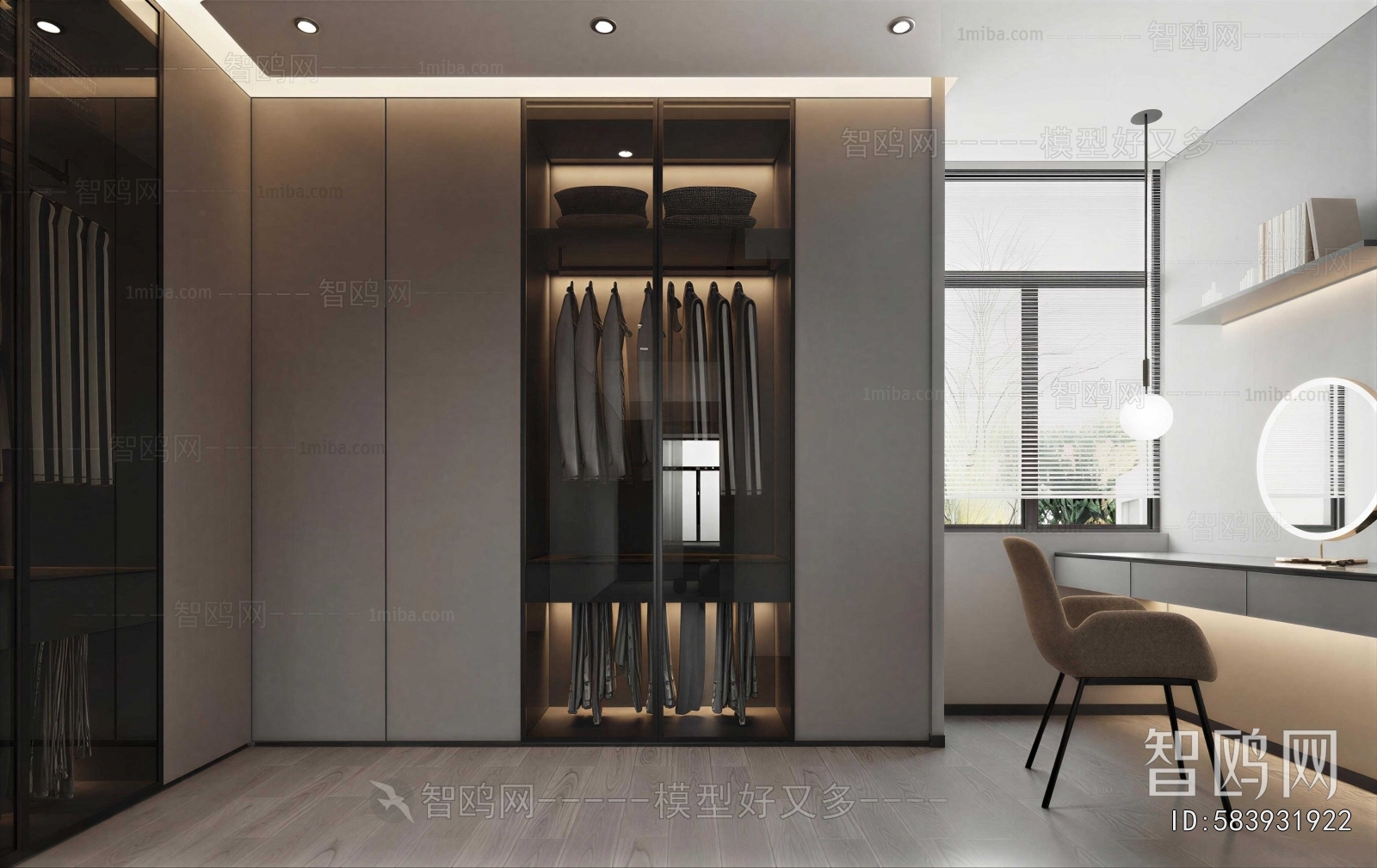 Modern Clothes Storage Area