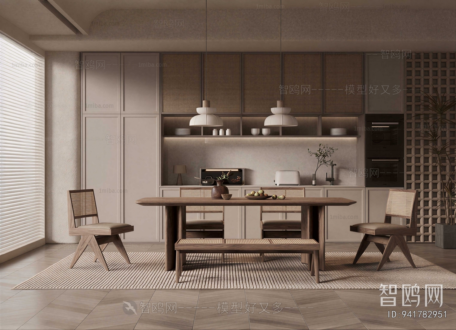 Wabi-sabi Style Dining Room