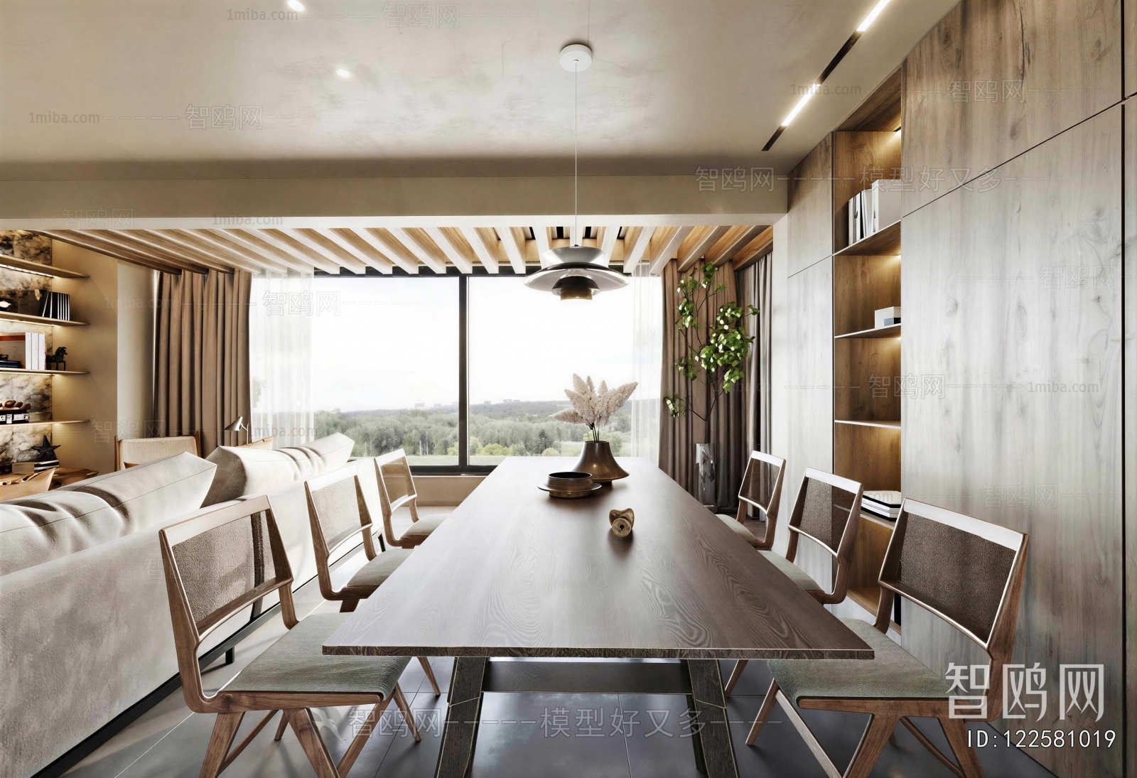 Wabi-sabi Style Dining Room