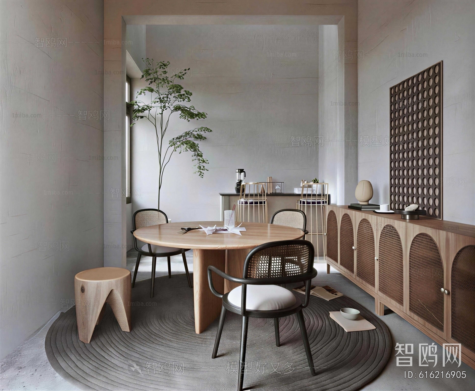 Wabi-sabi Style Dining Room