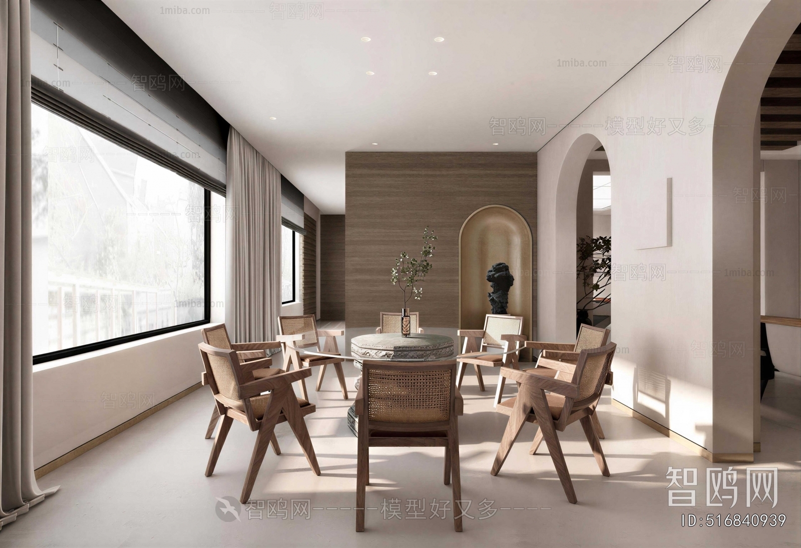Wabi-sabi Style Dining Room