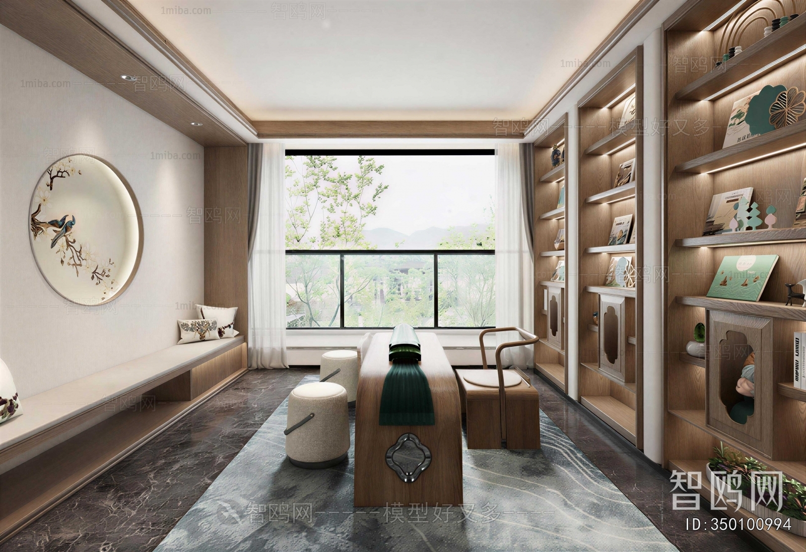 New Chinese Style Study Space