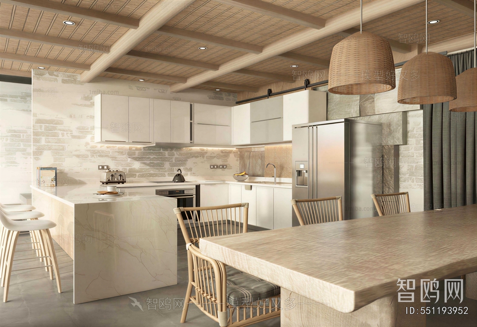 Wabi-sabi Style Dining Room