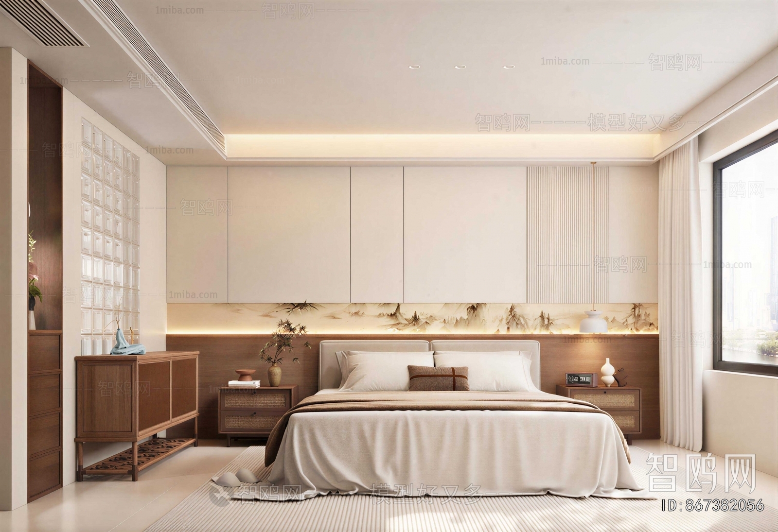 New Chinese Style Bedroom