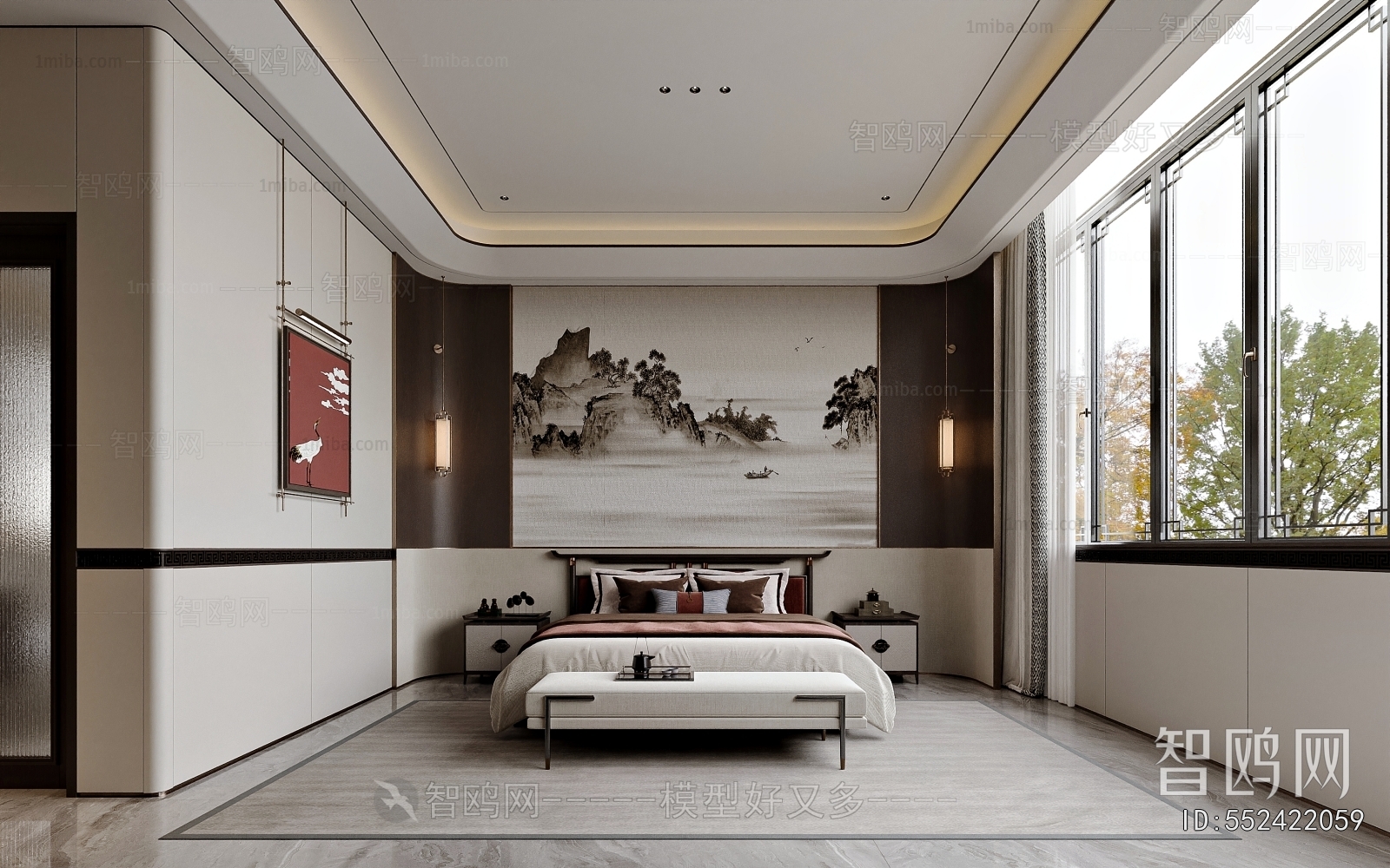 New Chinese Style Bedroom