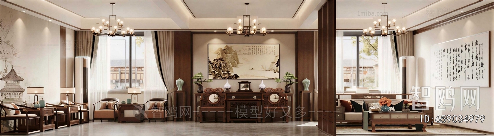 New Chinese Style A Living Room