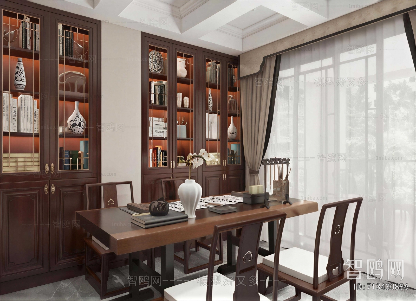 New Chinese Style Study Space