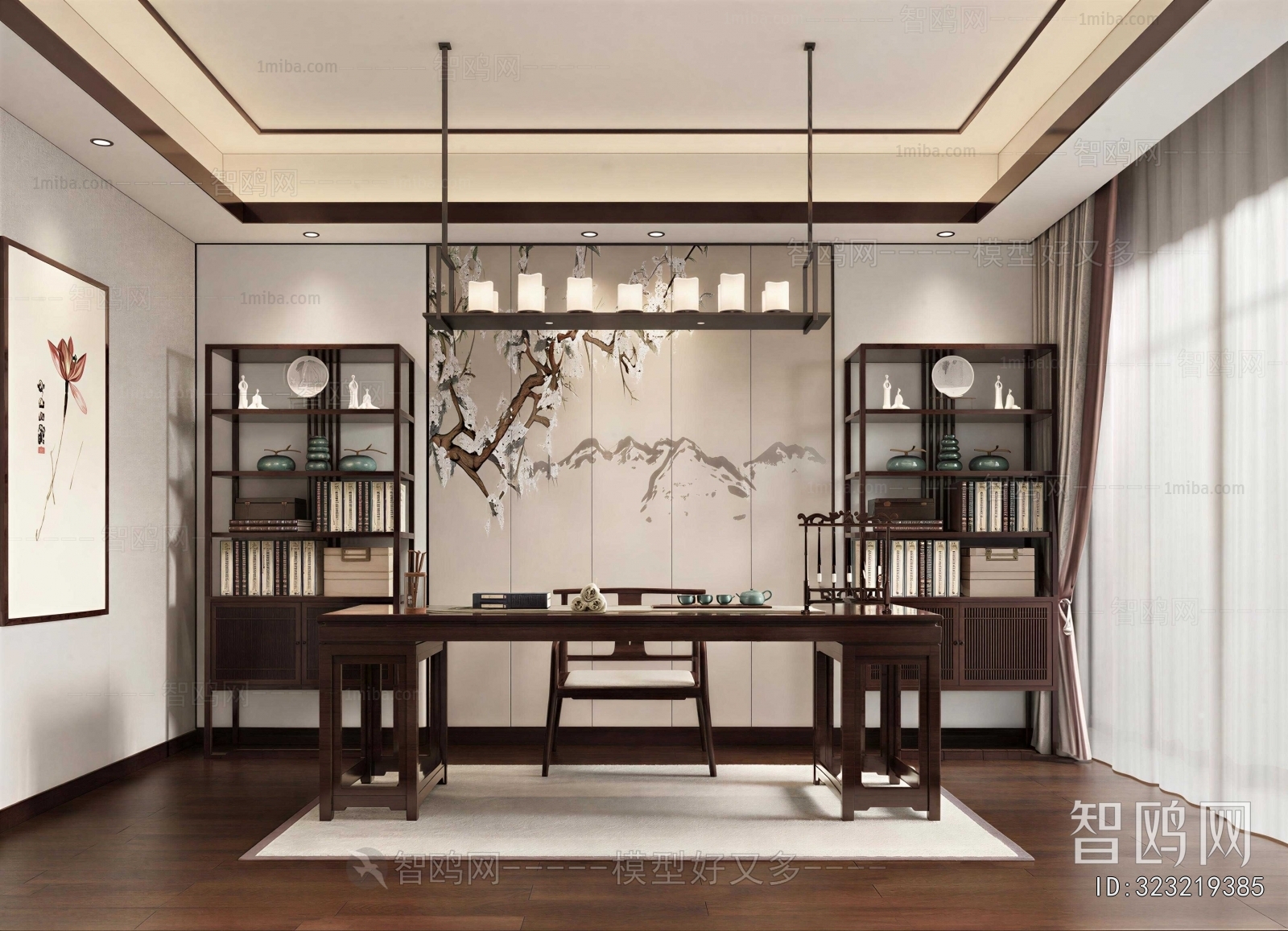 New Chinese Style Study Space