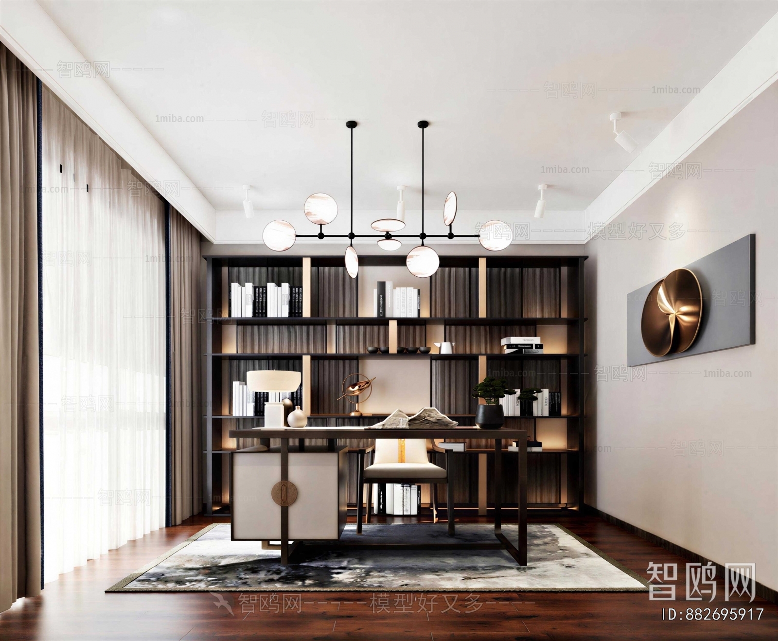 New Chinese Style Study Space
