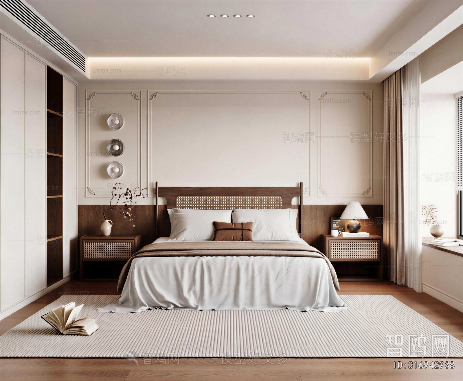Wabi-sabi Style Bedroom
