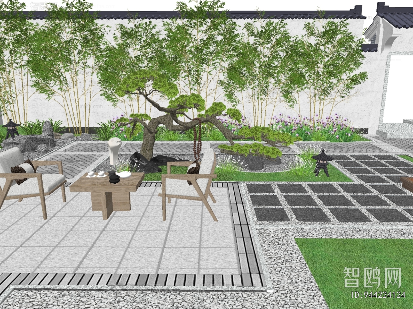 New Chinese Style Courtyard/landscape