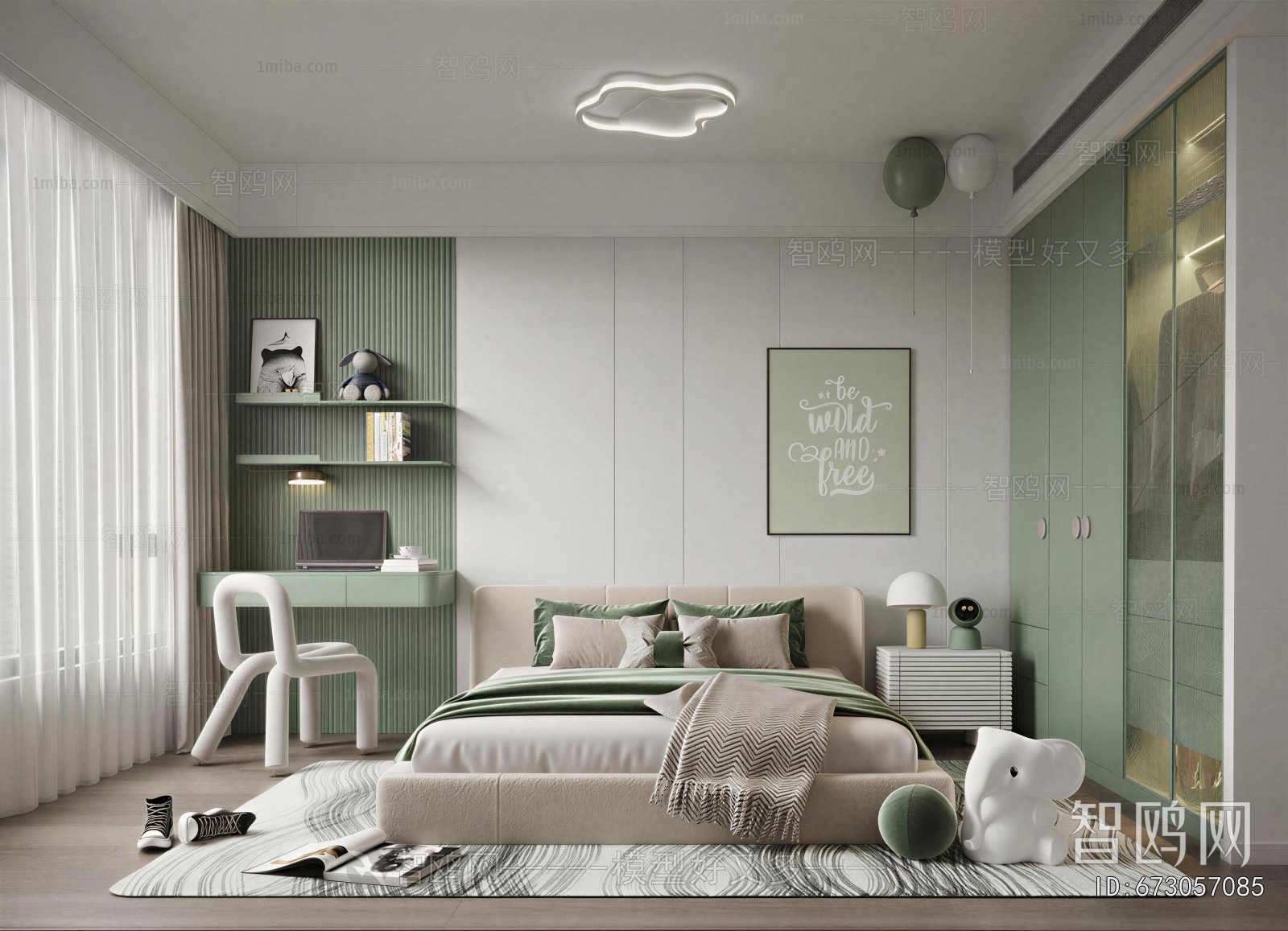 Modern Boy's Room And Son's Room