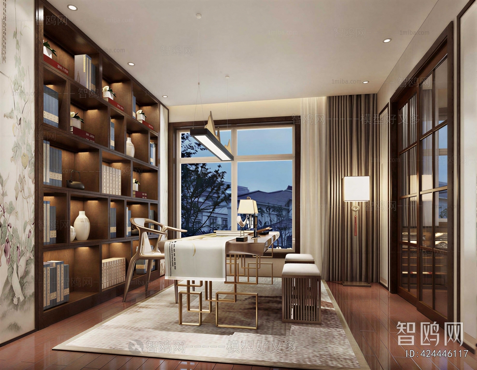 New Chinese Style Study Space
