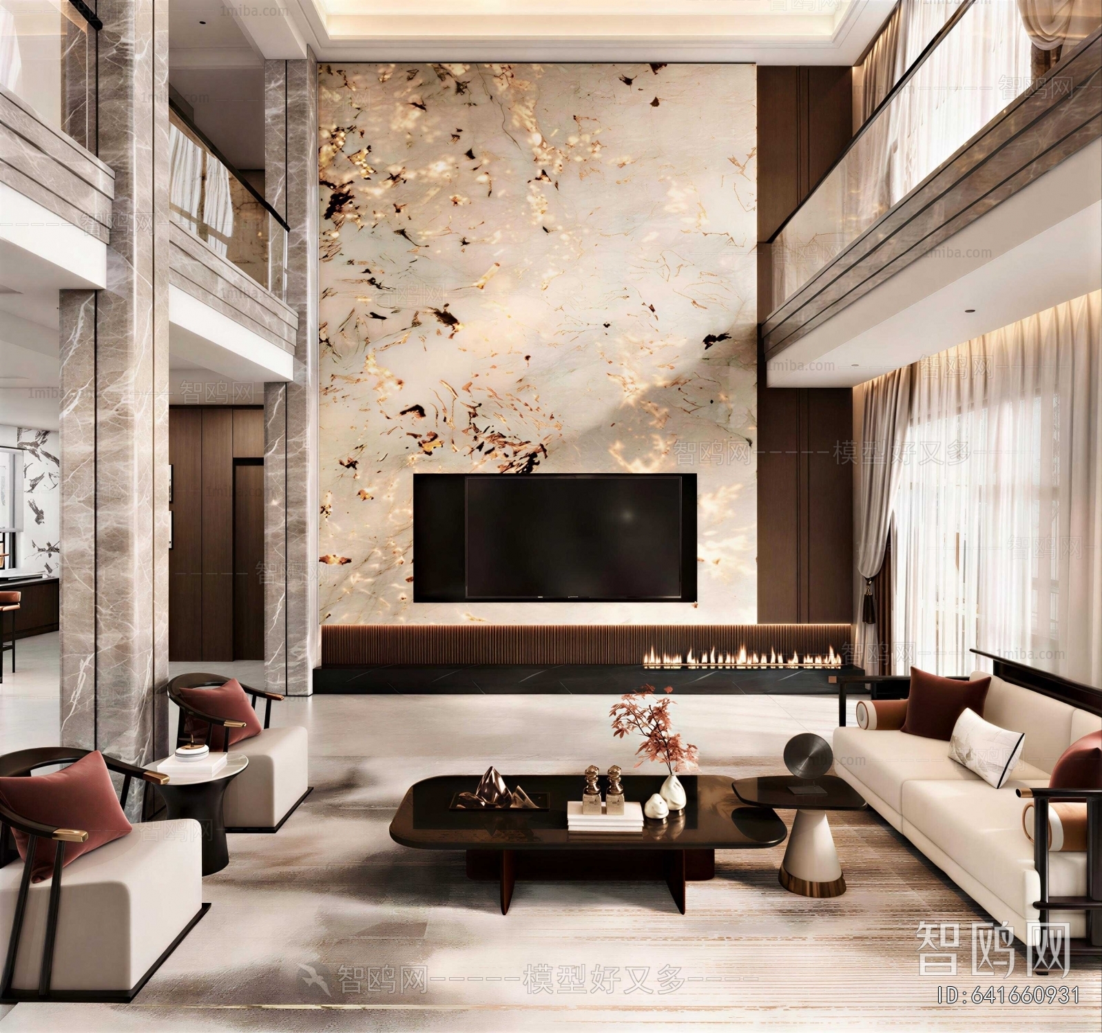 New Chinese Style A Living Room