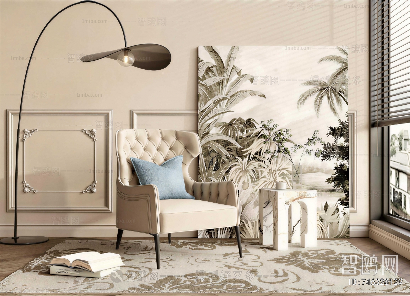 French Style Single Sofa