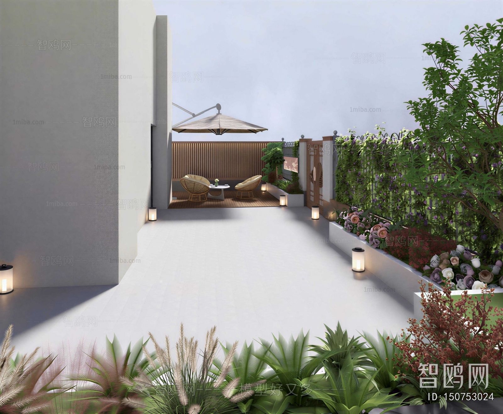 Modern Courtyard/landscape