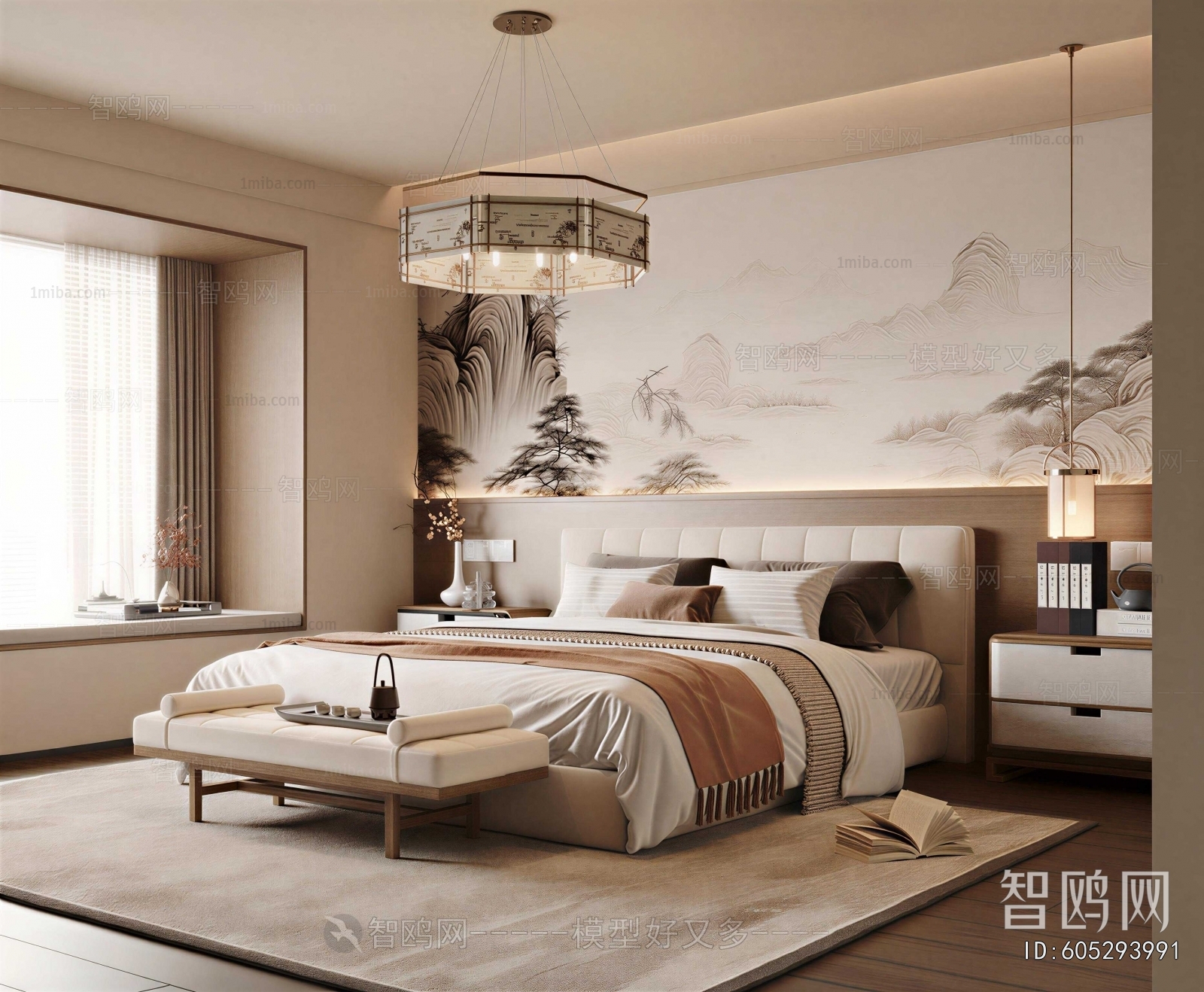 New Chinese Style Bedroom