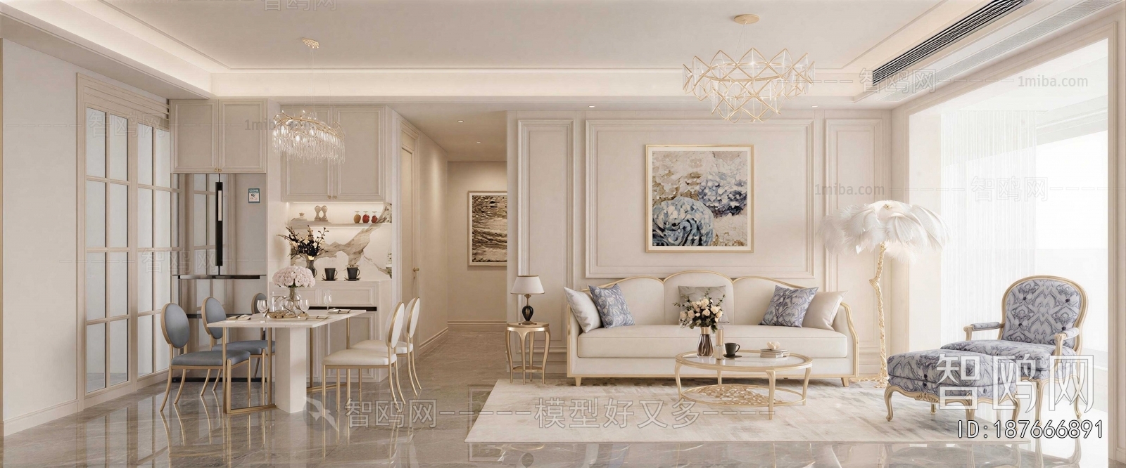 American Style A Living Room