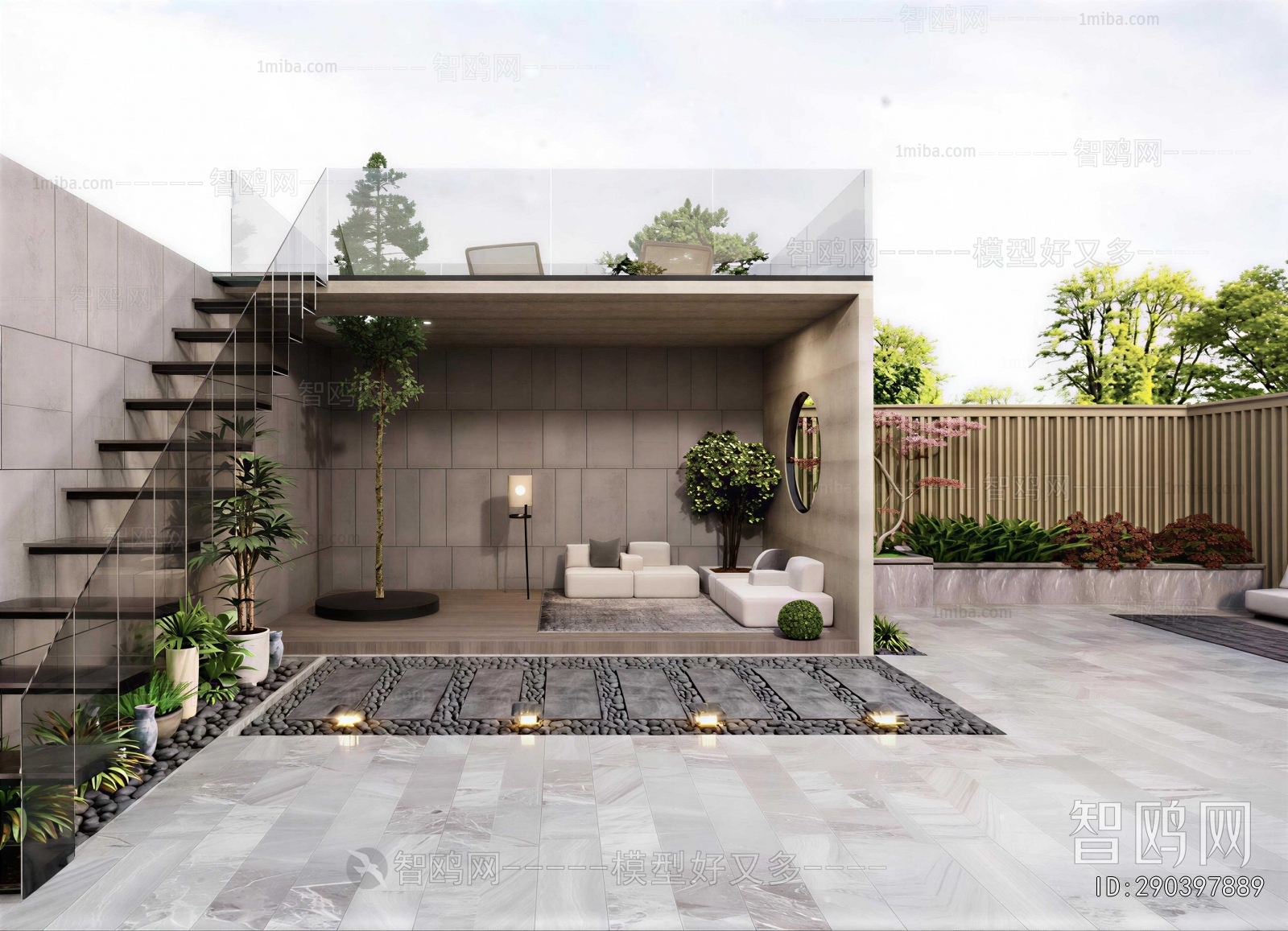 Modern Courtyard/landscape
