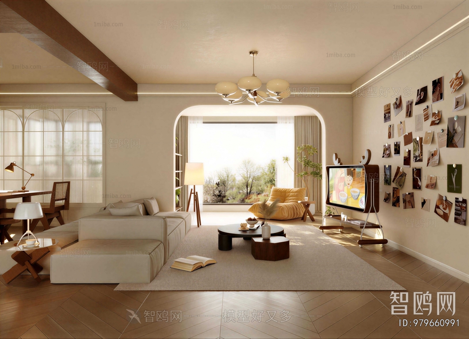 Wabi-sabi Style A Living Room