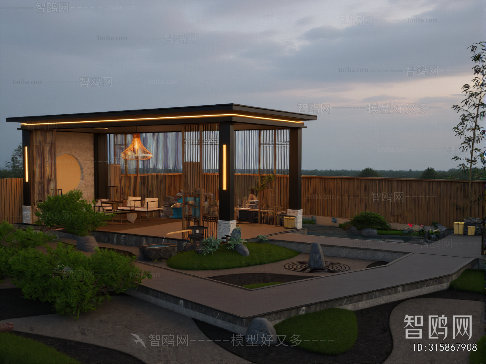 New Chinese Style Courtyard/landscape