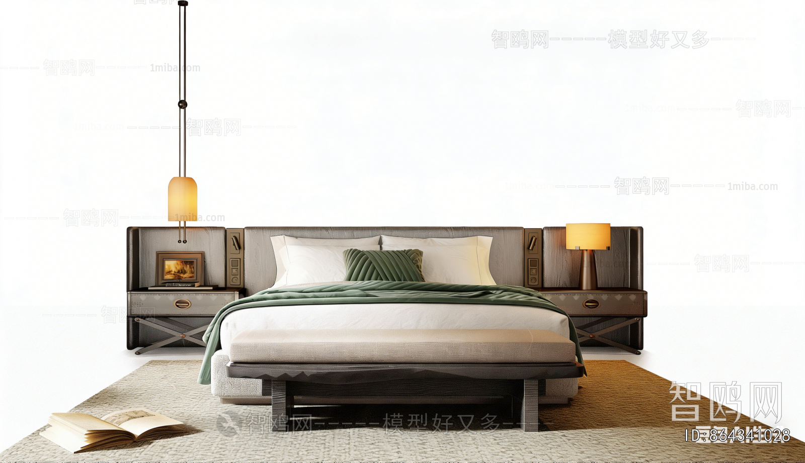 New Chinese Style Double Bed