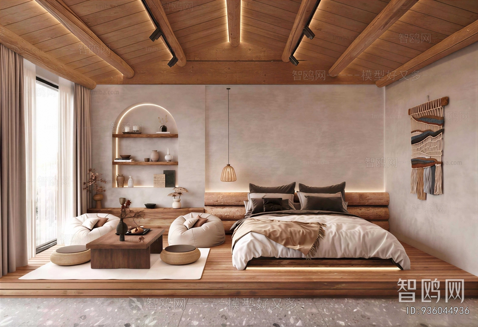 Wabi-sabi Style Bedroom