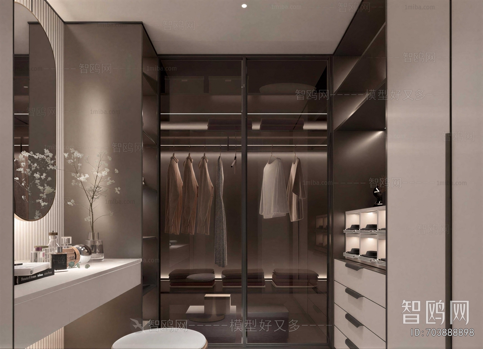 Modern Clothes Storage Area