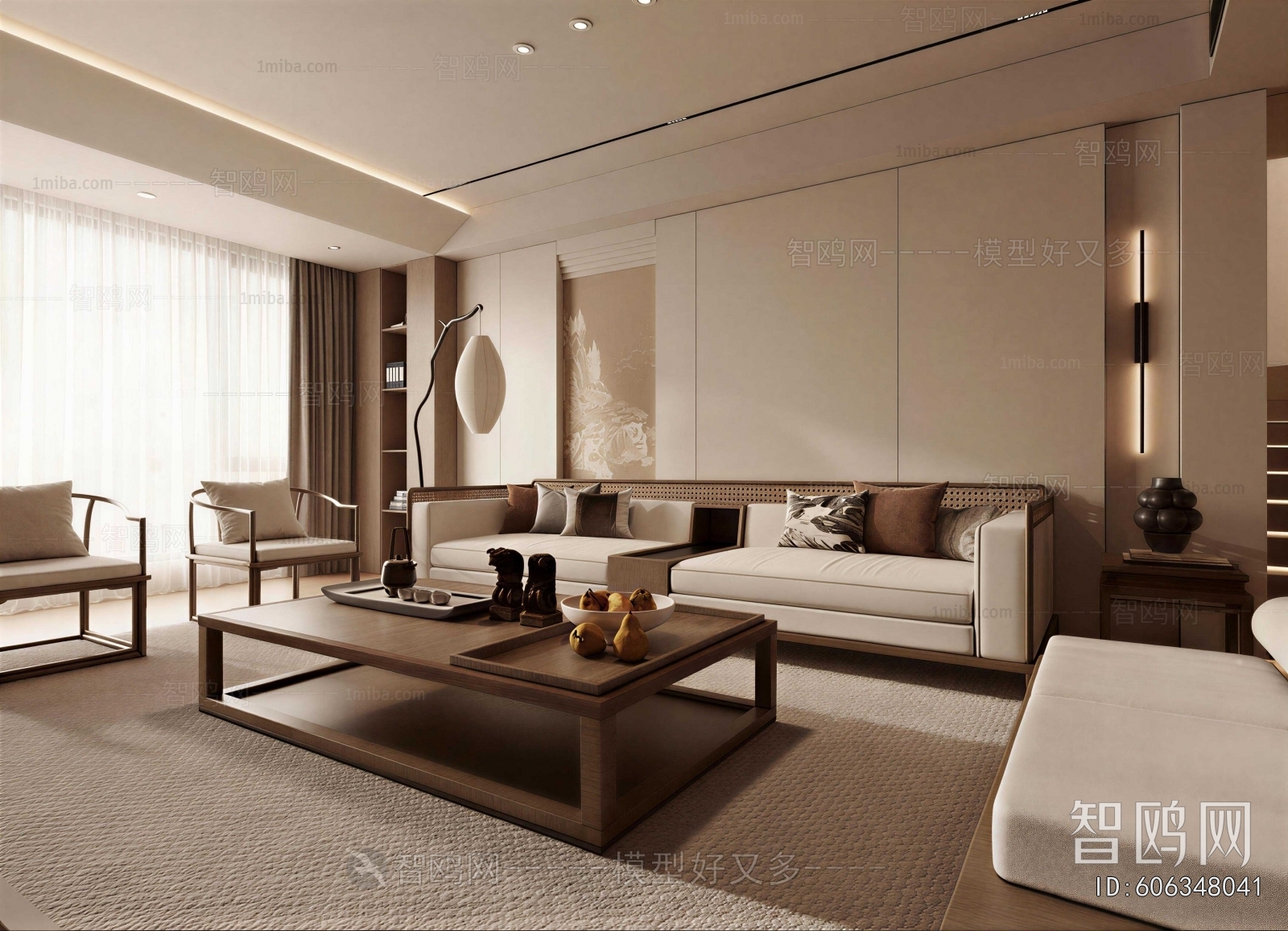 New Chinese Style A Living Room