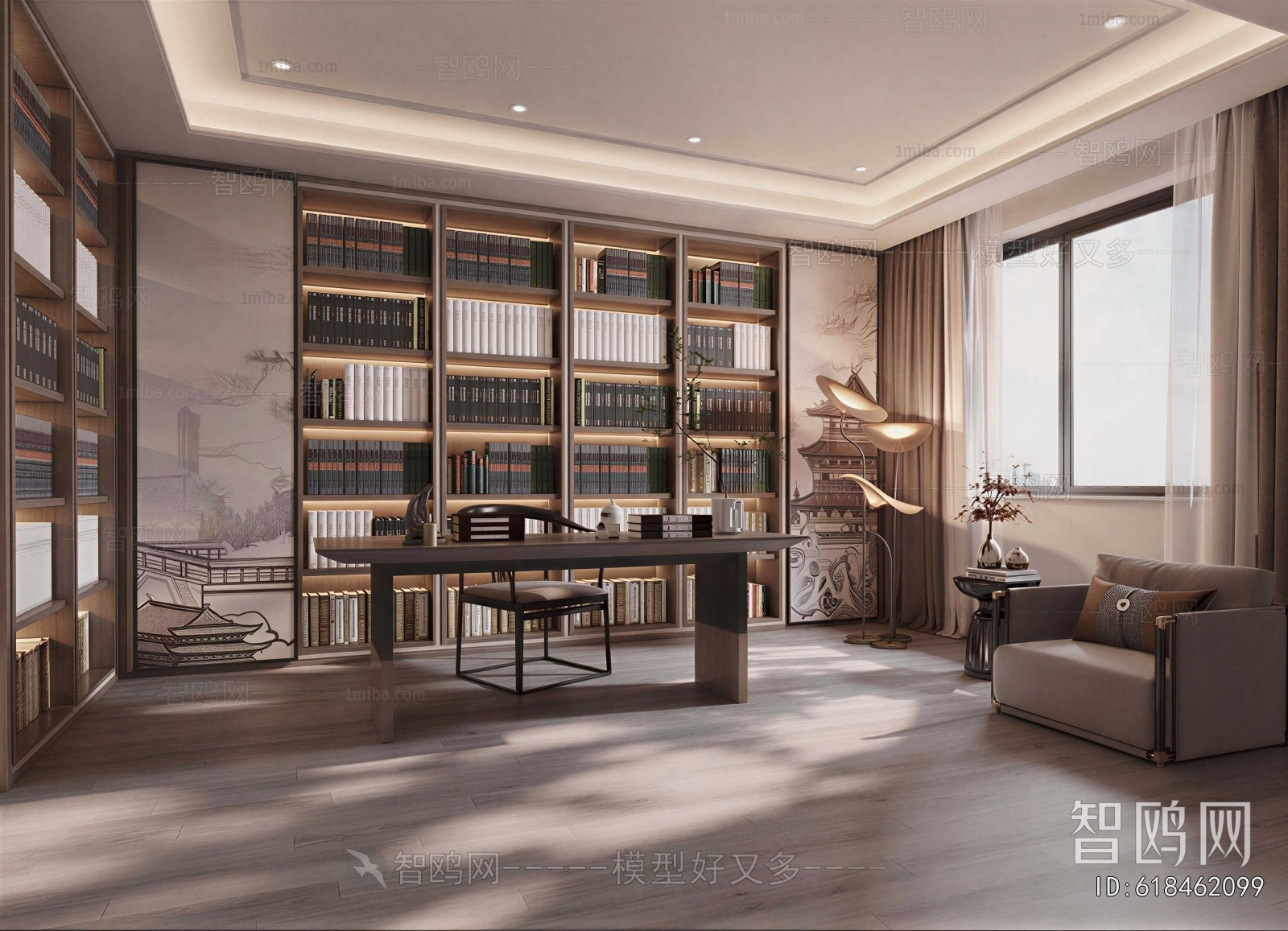 New Chinese Style Study Space