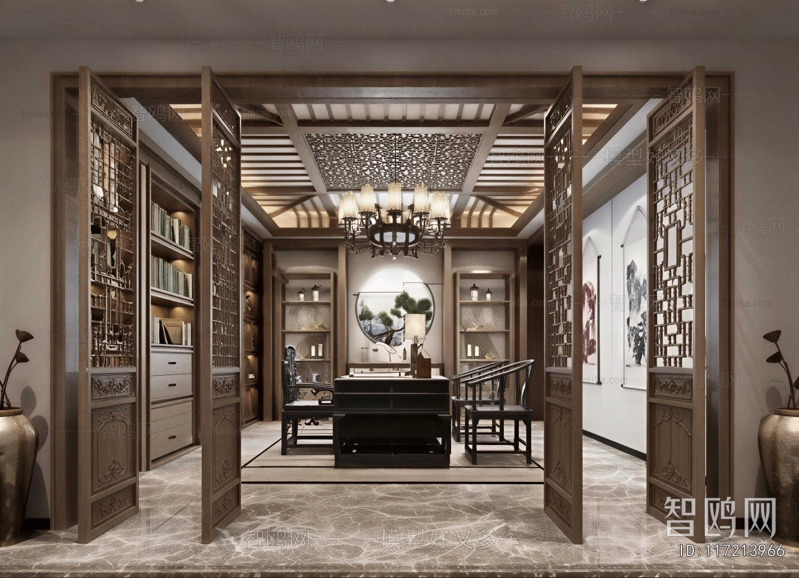 New Chinese Style Study Space