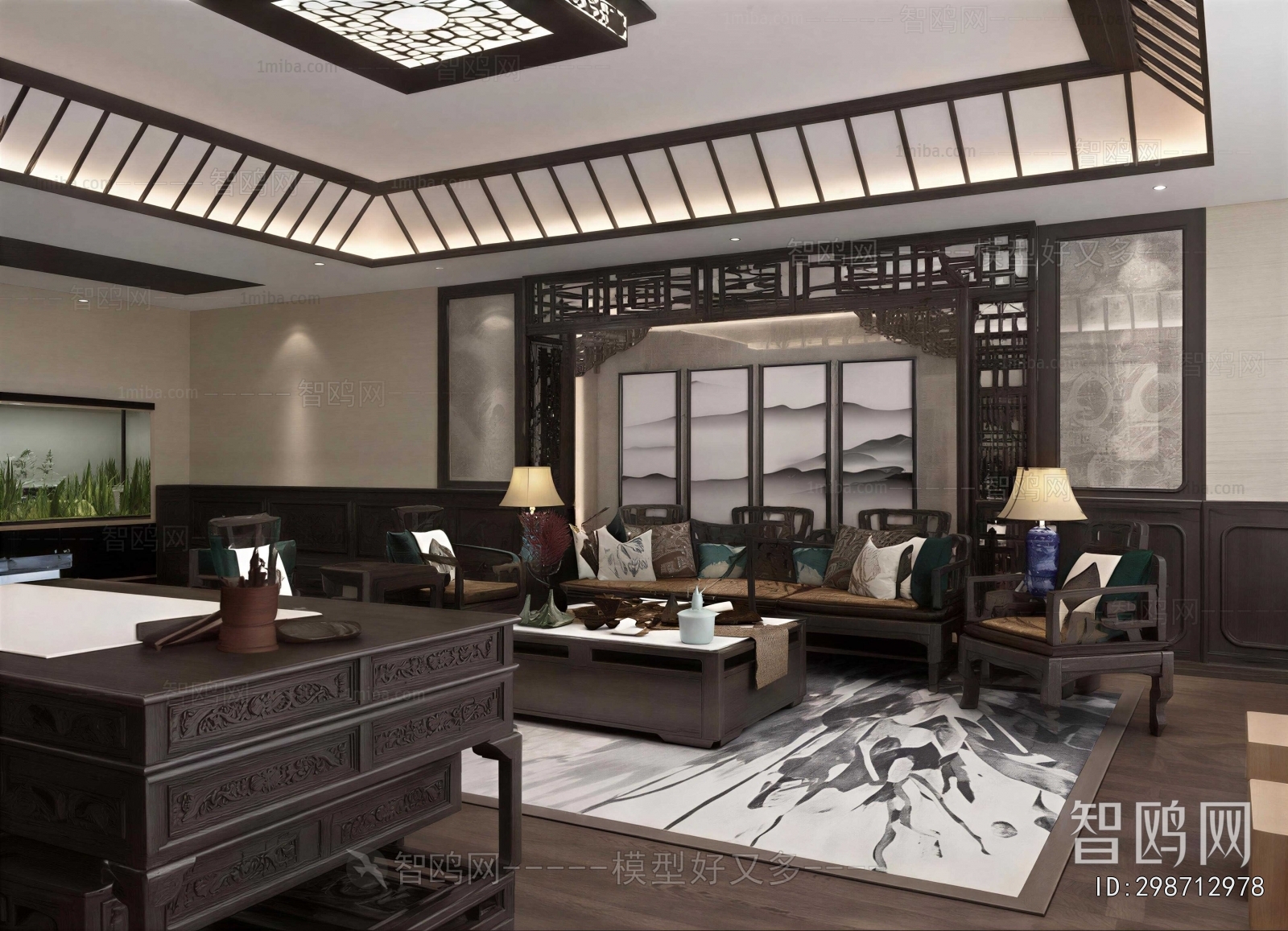 New Chinese Style Study Space