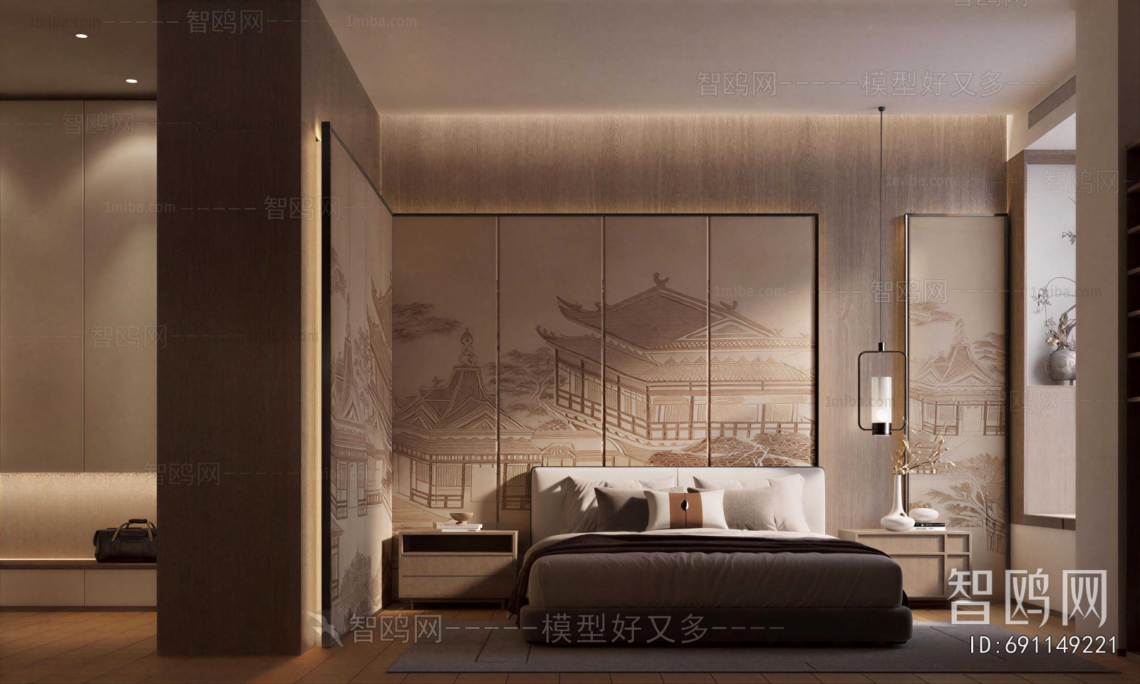 New Chinese Style Bedroom