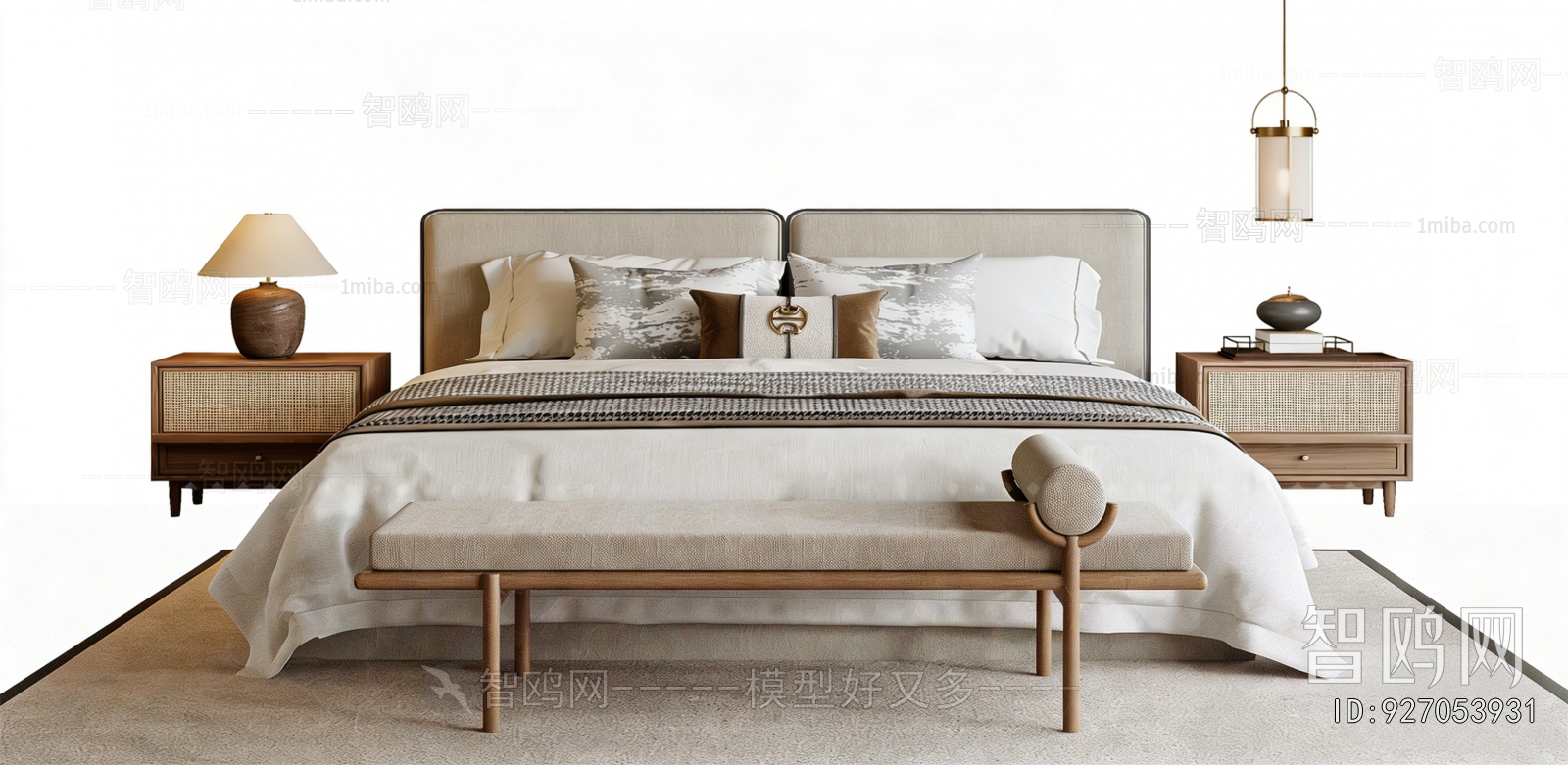 New Chinese Style Double Bed