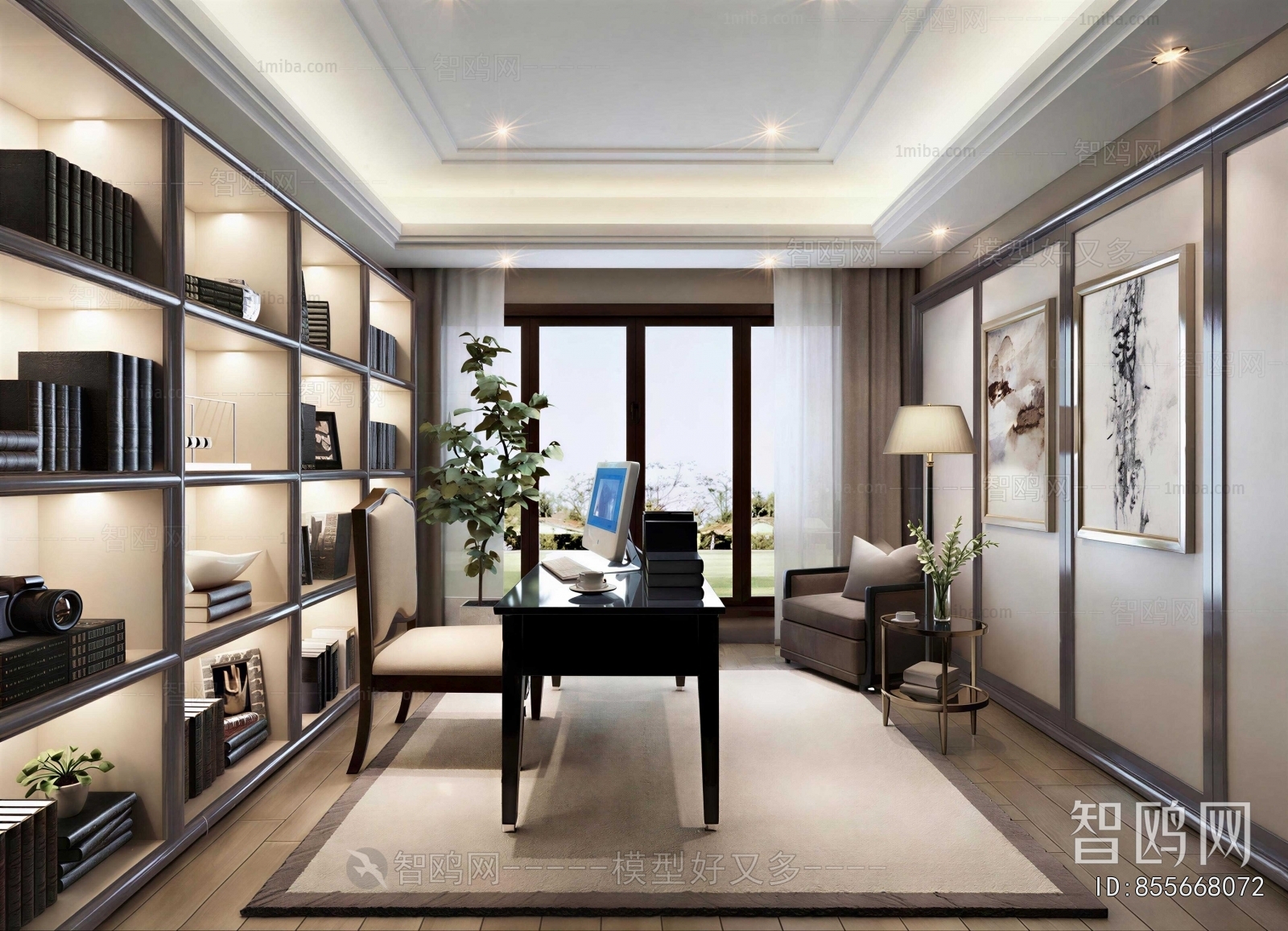 New Chinese Style Study Space