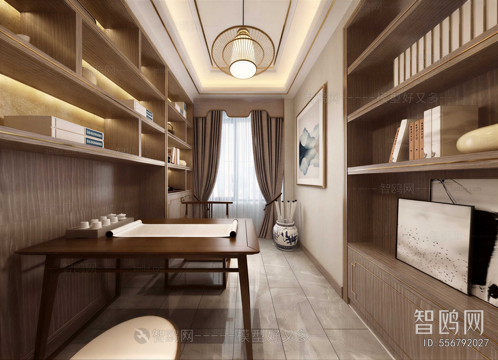 New Chinese Style Study Space